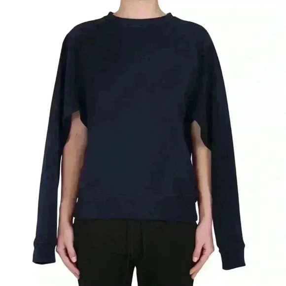 NWT Tate Jones Lounge Cozy Set Crew Sweatshirt + Side Slit Sweat Navy Si… - Picture 5 of 13
